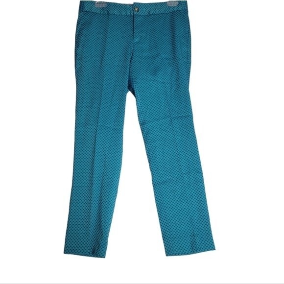 Banana Republic Hampton Fit crop length Size 2 pants Teal Blue - Picture 8 of 9